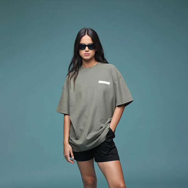 Oversized Graphic Tee — Black